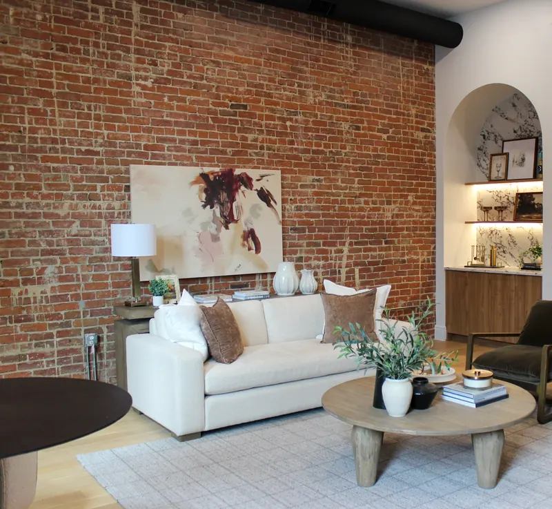 Model Unit 209 · Mid-Century Modern finish